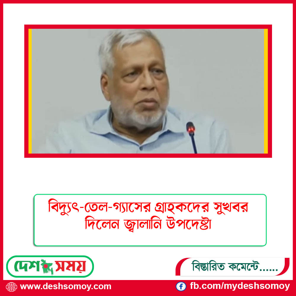 বিদ্যুৎ-তেল-গ্যাসের গ্রাহকদের সুখবর দিলেন জ্বালানি উপদেষ্টা