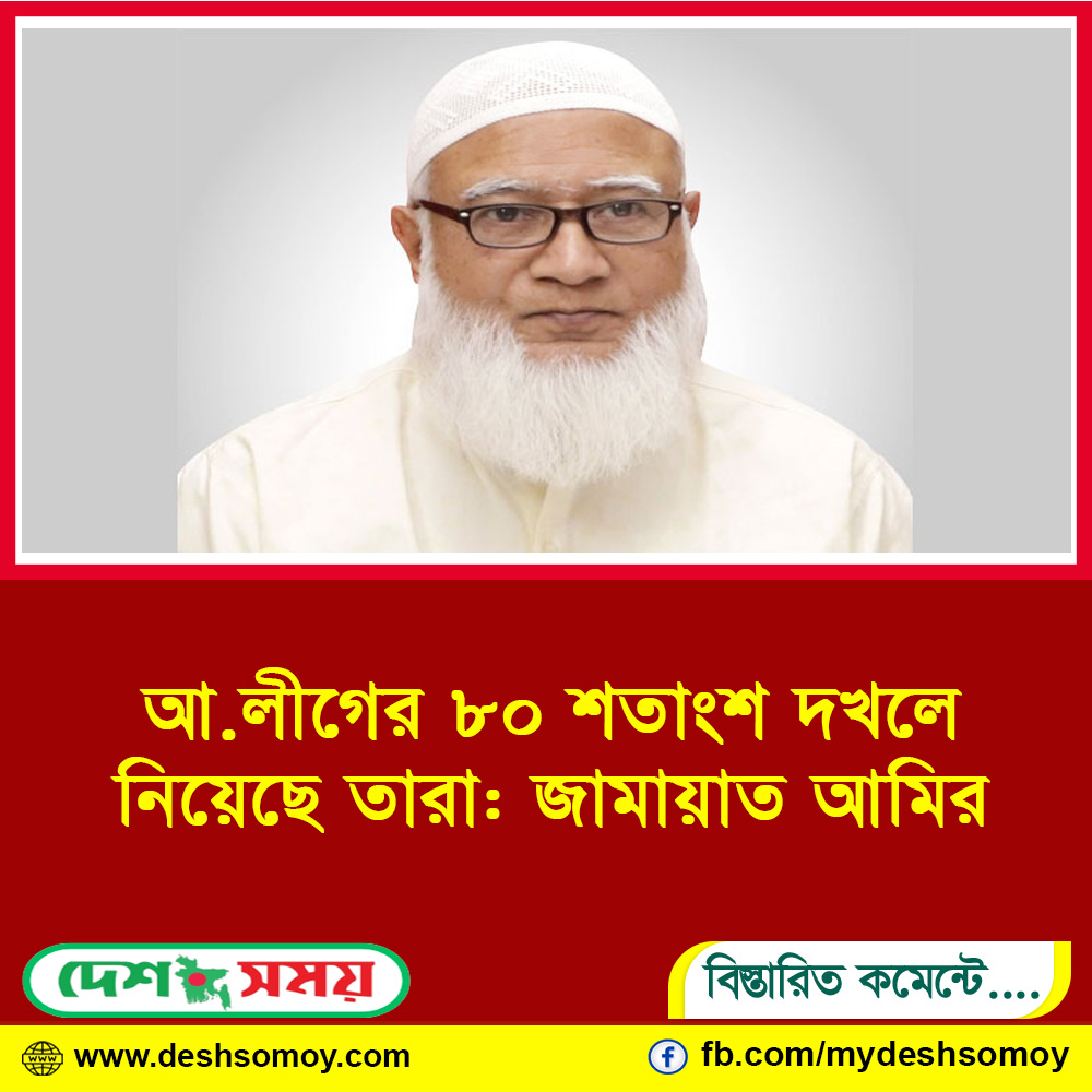 আ.লীগের ৮০ শতাংশ দখলে নিয়েছে তারা: জামায়াত আমির
