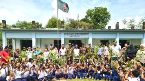 জলবায়ু পরিবর্তন মোকাবিলায় লংগদু জোনের বৃক্ষরোপণ কর্মসূচি, বিতরণ ৩ হাজার ৫০০ চারা