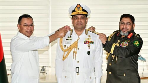 এডমিরাল পদে পদোন্নতি পেলেন নৌবাহিনী প্রধান খোন্দকার মিসবাহ উল আজীম