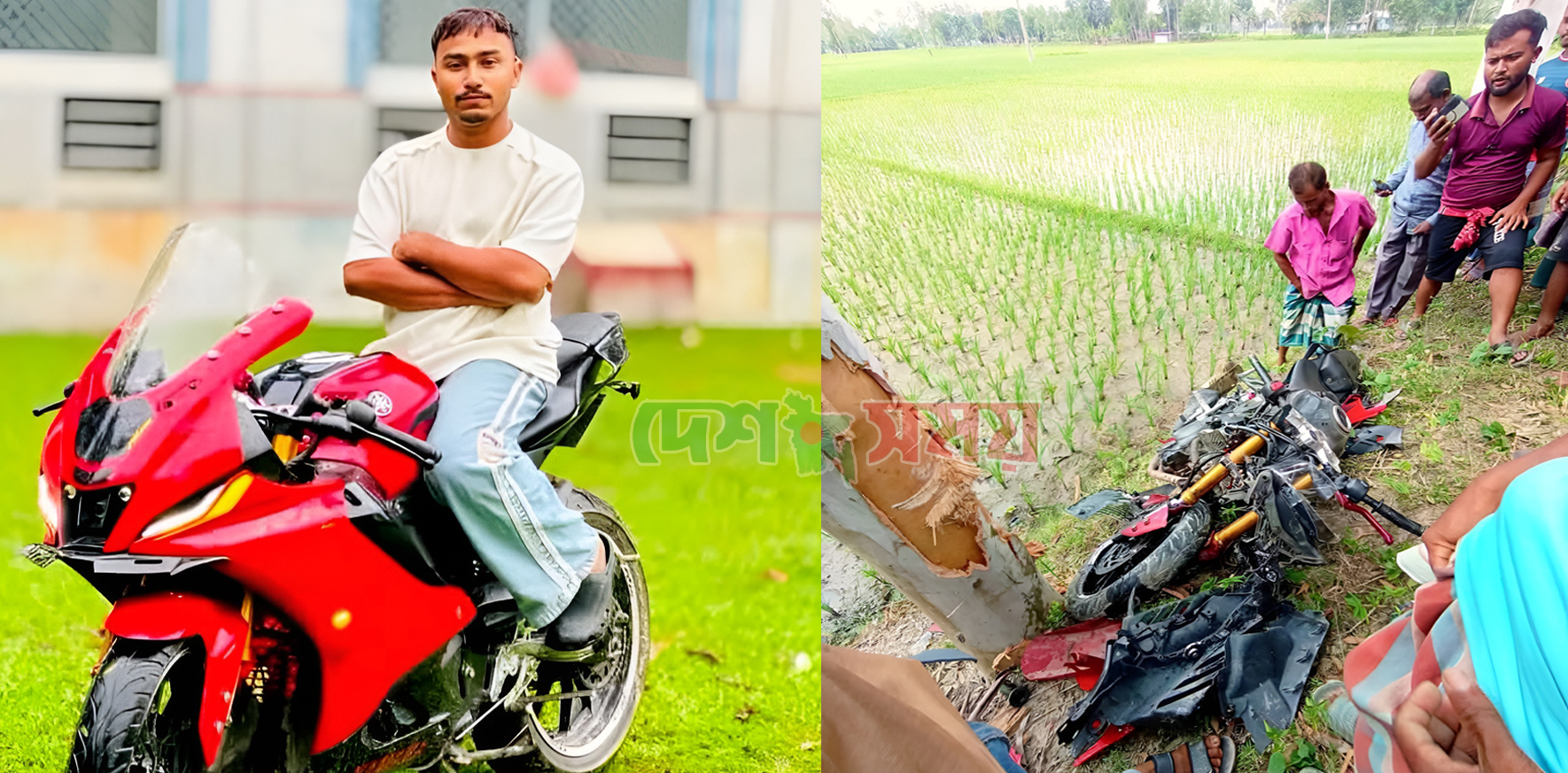 গাইবান্ধায় চলন্ত মোটরসাইকেলে ব্লগ করতে গিয়ে গাছে ধাক্কা, প্রাণ গেল যুবকের