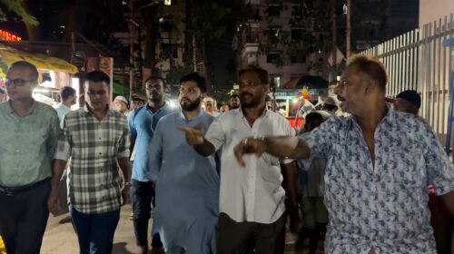 গেন্ডারিয়ায় নাগরিক সমস্যা ও অপরাধ নিয়ন্ত্রণে সরেজমিন পরিদর্শনে ইশরাক হোসেন