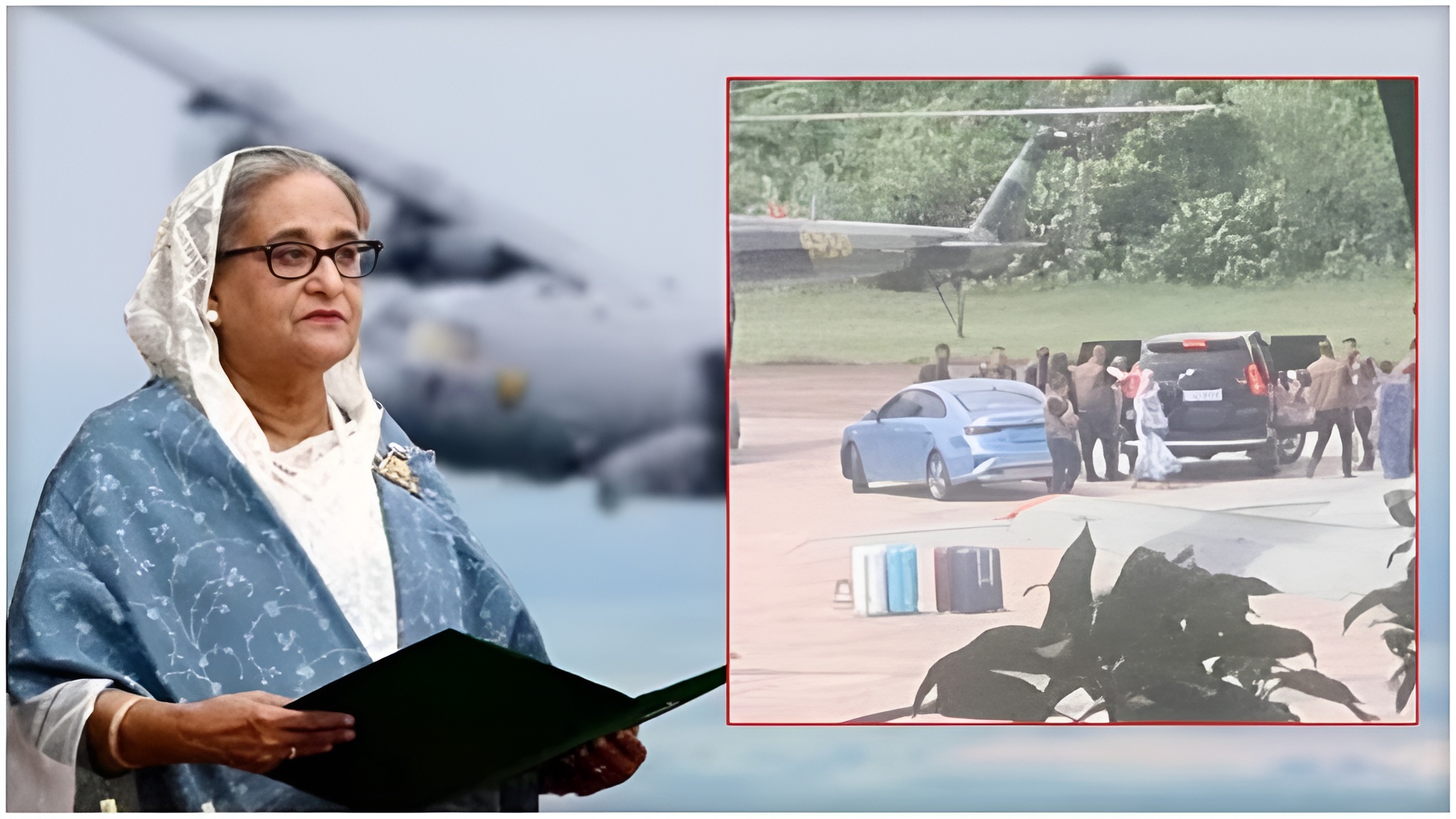 হাসিনাকে সেদিন ভারতে পৌঁছে দেন যারা, প্রকাশ্যে এলো নতুন তথ্য