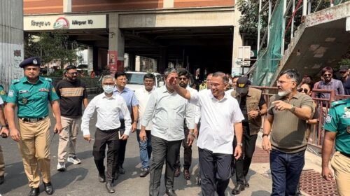 হকারমুক্ত মিরপুর-১০ এলাকা পরিদর্শনে তারেক রহমান