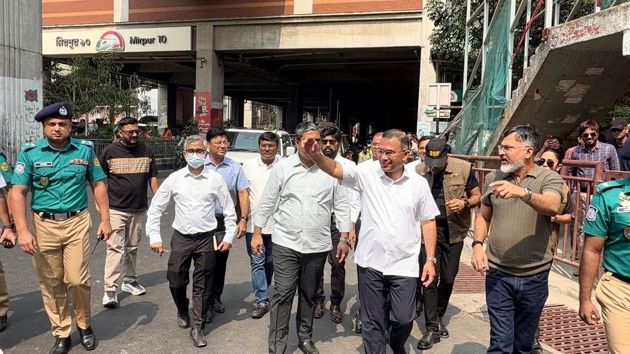 হকারমুক্ত মিরপুর-১০ এলাকা পরিদর্শনে তারেক রহমান