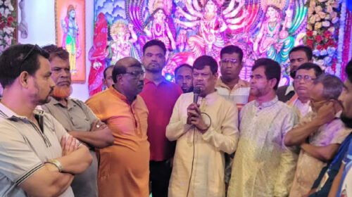 দুর্গোৎসবে সম্প্রীতির বার্তা, বরিশালের সব পূজামণ্ডপে রহমাতুল্লাহর শুভেচ্ছা ও অনুদান